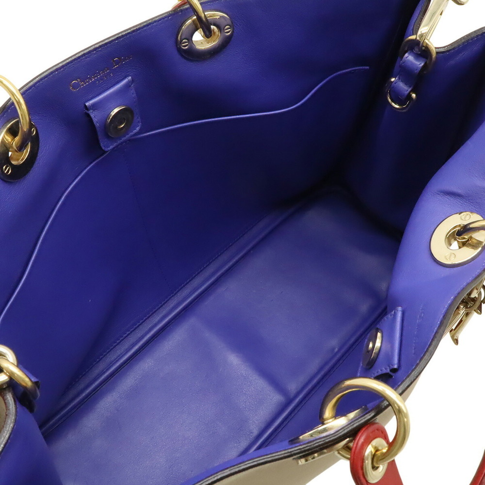 CHRISTIAN DIOR Cream Leather Shoulder Bag - Picture 6 of 9